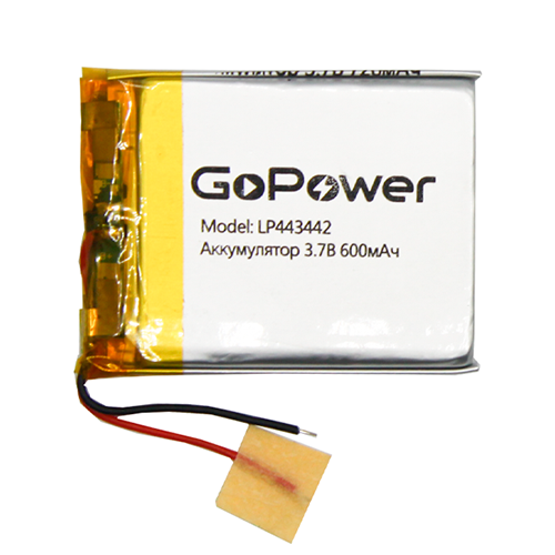 Аккумулятор Li-Pol GoPower LP443442